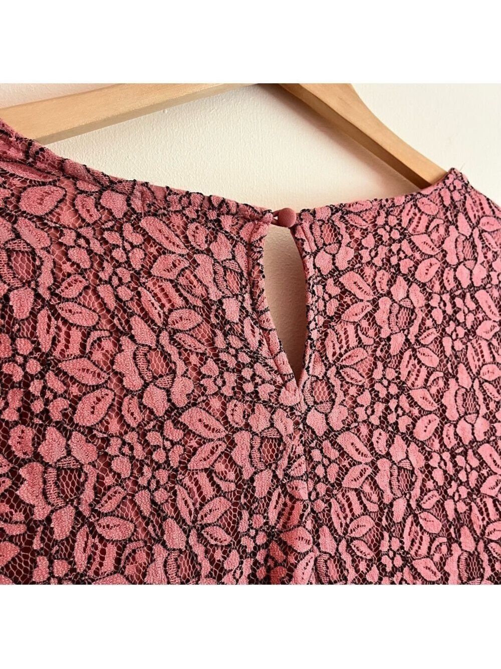 Wonderly Curvy 2X NWT Withered Rose Lace Peplum Boho Blouse Stardust Rayon - Picture 7 of 8